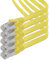 1m - jaune - 5 pièces Câble ruban LAN Ethernet Gigabit CAT.7 (RJ45) câble réseau câble brut (10Gbit/s) câble d'installation plat mince compatible avec Cat.5 - Cat.5e - Cat.6