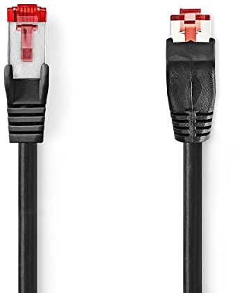CAT6-Netzwerkkabel - RJ45 Stecker - RJ45 Stecker - SF/UTP - 5.00 m - Rund - LSZH - Schwarz - Umschlag