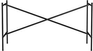 Modulor Tischgestell E2, idealer Besprechungstisch (72 x 70 x 135 cm) mit mittiger Kreuzstrebe, Unterbau ohne Tischplatte für Schreibtisch, schwarz