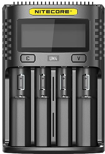 BenQ Nitecore Chargeur Universel UM4 1500mA USB Adulte Unisexe, Noir, L: 159 x l: 107 x H: 41