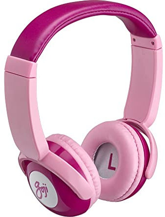 Goji GKIDBTP18 Wireless Bluetooth Kids On-Ear Headphones With Microphone Pink