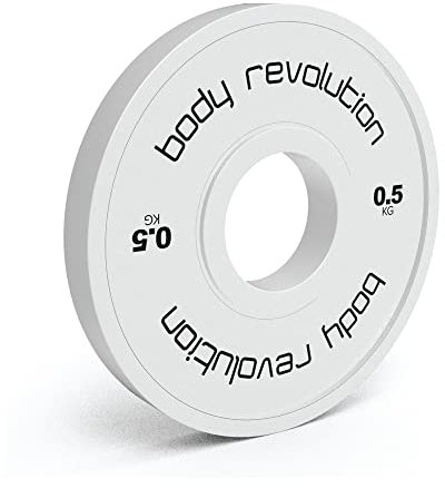 Fractional Olympic Weight Plates 0.5kg - 2.5kg - Coated Cast Iron Weight Discs, Powerlifting & Bodybuilding Weights - Home Gym Equipment for Strength Training & Workouts by Body Revolution