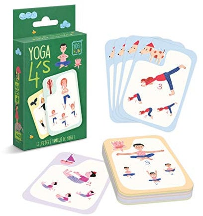 YOGi FUN Yoga 4s - Pädagogisches Yoga-Kartenspiel für Kinder - Yoga-Karten mit Illustrationen von Yoga-Posen