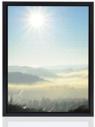 rahmengalerie24 Schattenfugenrahmen 60x90 cm schwarz für Leinwand Bilderrahmen Keilrahmen für Leinwände aus Holz MDF