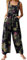 Acrawnni Women's Dungarees Vintage Floral Printed Loose Casual Baggy Sleeveless Overall Long Jumpsuit Playsuit Trousers Pants Romper