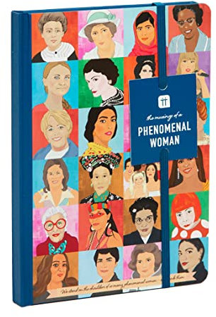 Talking Tables Cuaderno/bloc de notas motivacional para mujeres con cita inspiradora | Diario diario con 100 páginas | Diseño ilustrado colorido, regalo de cumpleaños, regalos feministas para ella