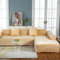 jia cool Sofabezug 3Sitzer +3 Sitze Sektional Couchhussen 2-teilig, L-förmige Sofabezüge Möbelschutz Stretch Couch Schonbezug, Hellgelb