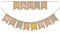 Borsgye Happy Birthday Jute Banner Sackleinen Schwalbenschwanz Flagge Rustikal Leinen Buchstaben Bunting Fahnen Wimpelkette Wimpel Banner Girlande Alles Gute zum Geburtstag - Bunter Alphabet