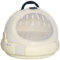 PawHut Caisse de Transport Niche pour Chat Maison pour Chat Portable Panier Lavable Coussin Amovible pour Chat ou peitie Chien Nettoyage Facile 41 x 41 x 35,2 cm Beige