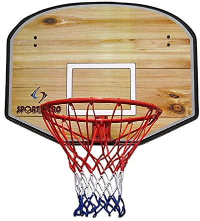 Panier de Basket YXX - Fixation Murale avec Panneau en Bois et Jante en Acier de 45,7 cm, Enfants, Adolescents, Adultes, Terrain de Basket Suspendu et buts pour l'intérieur et l'extérieur