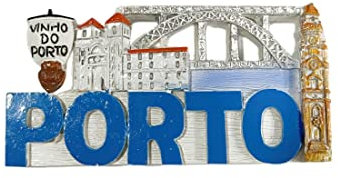 Portugal 3D Porto imán de nevera regalo de recuerdo, resina hecha a mano Porto refrigerador imán hogar y cocina decoración colección
