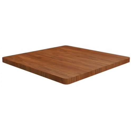 vidaXL Tischplatte Quadratisch Massivholzplatte Eichenplatte Holzplatte Platte Ersatztischplatte Dunkelbraun 80x80x4cm Behandelte Eiche