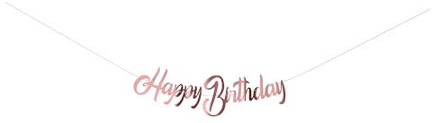 Guirlande Happy Birthday rose gold 2,5m Cam et Léon