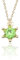 WEITING Creativo dulce multicolor garra diamond corona colgante niñas perla collar hexagonal estrella colgante collar lindo regalo de los niños-grün