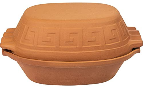Tonbräter 4L - Kochgeschirr aus Ton, Bräter aus Ton, Tontopf aus Keramik