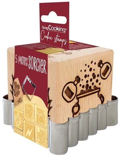 ScrapCooking Keksstempel aus Holz Zauberer + Ausstecher