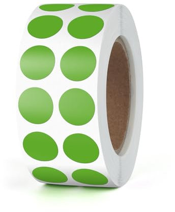 Runde Aufkleber 13mm Grün Selbstklebend Rolle Kleine Klebepunkte Etiketten Farbkodierung Kreise Sticker Wetterfest 2000 Stück