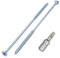 SKIR'CO (10 Pièces) Vis à Bois en Acier Zingué 6,0 x 220 mm, Tête Fraisée Torx, Pour Panneaux d'Aggloméré, Filetage Partiel