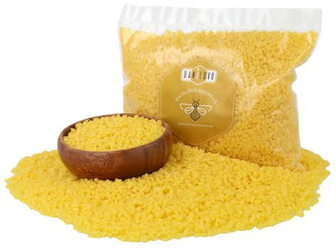 Danilovo Bienenwachs Pastillen 460 g – Kerzenwachs – Geeignet zum Seife Selber Machen oder als Bienenwachs für Kosmetik – Ohne Zusatzstoffe – von Danilovo [Gelb]