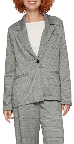 QS Karierter Blazer aus Viskosemix