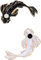 Jowxsx Schwarz Weiß Fisch Emaille Brosche Set, Koi Brosche Abzeichen für Kleidung Taschen Rucksäcke, Nylon, 1 Stück