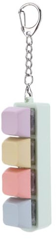 ARVALOLET Fidget Toys Tastatur, Tastenkappe, Fidget-Schlüsselanhänger, 4 Tasten, Tastatur, Dekompressionsspielzeug, Tastatur-Schlüsselanhänger,Spielzeug,Finger-Tastatur-Kappen, Spielzeug zum