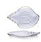 Romantic LOVE Conch, Shell Shaped Salad Plates Glass Dinner Plates Pasta Dessert Plates Serving Trays for Appetizer Sushi Fruit (Conch Plate)