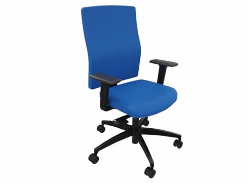 Dauphin SIM-O Bürostuhl mit Vollpolsterung, Drehbar, verstellbare Federkraft und Schiebesitz (Blau (077.021))