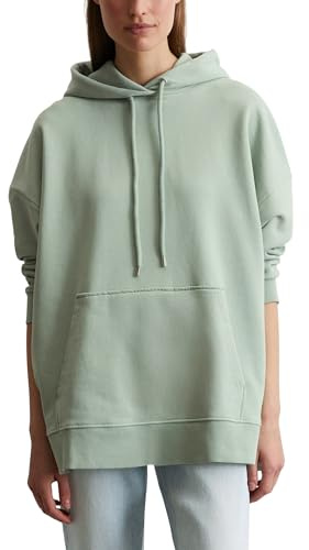 Marc O'Polo Damen Hoodie aus Bio-Baumwolle Relaxed Fit, Grün (Dusty Mint), XS