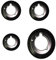 FIGEVIDA KIT PIATTELLI BRUCIATORI PIANO COTTURA 1 PICCOLO 2 MEDI 1 GRANDE ADATTO PER ELECTROLUX REX 3531602237 S4472/OR + 3531602211 S4471/OR + 3531602195 S4470/OR