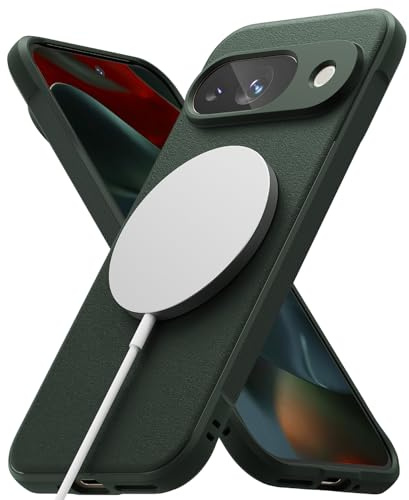 Ringke für Google Pixel 9 Hülle, Onyx Magnetic - Dark Green | [Kompatibel mit MagSafe] Griffig, Rutschfest & Anti-Fingerabdruck, Kratzfest, Präzise Kamera-Ausschnitte