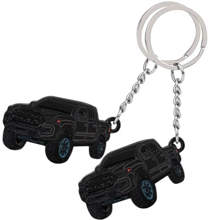 Vspek 2 Stück Schlüsselanhänger Kompatibel mit LKW, Schwarz, Personalisierter Schlüsselanhänger, Charm kompatibel mit Ford F150-Zubehör, Geschenk zum Valentinstag