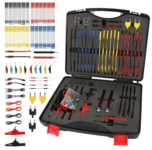 104-teiliges messleitungen für multimeter, Kfz-Stromkreis-Messleitungsset, elektrische Breakout-Kabel für Kfz-Kit mit Krokodilklemmen, Bananenstecker-Messleitung, Oszilloskopsonde