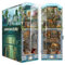 Tonecheer Book Nook Haven Zero Booknook avec Lumière LED Kit Maisons de Poupées DIY Maison Miniature Puzzle en Bois 3D pour Adultes Bibliothèque Décoration Cadeau d'anniversaire