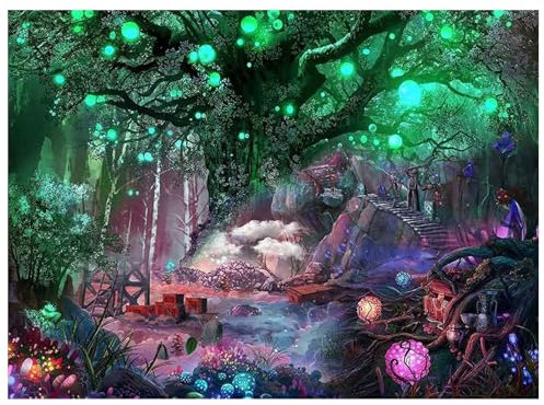 Dewocke Arazzo Albero della Vita, Arazzo da Parete Psichedelico Motivo Foresta Magica, Arazzo da Appendere alla Parete, Utilizzato in Camera da Letto, Soggiorno, Decorazione Murale (150 x 130cm)