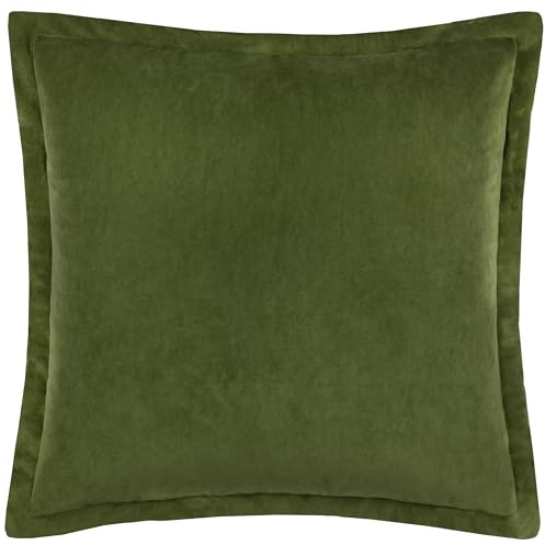 Yard Merton Velvet Feather Filled Cushion (Oil, 55 x 55 cm) | Soft velvet finish with piped detailing with a plump feather filling for a refined, contemporary look