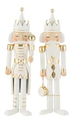 J-Line Weihnachtsfigur Shimmering Gold (2er Set)