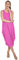 Van Der Rich ® - Vestido de Tirantes, Bats Down Dress Style - Mujer (Fucsia, TU)