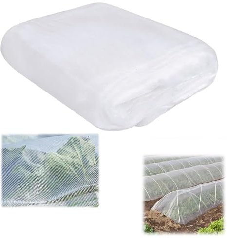 Butterfly Netting, Garden Netting For Veg Patch Fine Mesh, Protect Your Plants From Pests, Durable Netting For Plants, Ideal For Agriculture, Gardening And Orchards, White, 6.5 ft × 16.4 ft