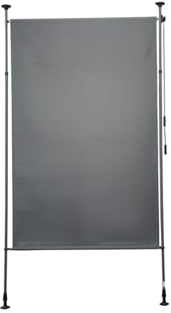 Gravidus Klemm-Sichtschutz Anthrazit – Höhenverstellbare Seitenmarkise (270 x 150 x 228–316 cm) | Wetterfester & wasserabweisender Balkon- und Terrassenschutz aus Aluminium & Polyester