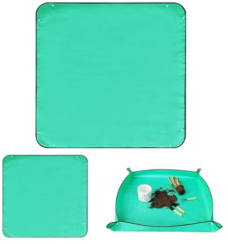 2 Pcs Potting Mat,Repotting Mats,Plant Foldable Waterproof Home Gardening Planting Operation Pruning Tarp Portable Indoor Outdoor Transplanting Tray Pad,Easy Storage,Durable Design for Succulent