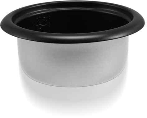 Reiskocher Ersatztopf mit Skala aus Aluminiumlegierung 1,5l | Antihaftbeschichtet, Tragbar und Vielseitig, für Reis oder Suppe, Silber Schwarz