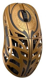 wlmouse Strider – Kabellose Gaming-Maus, ultraleicht, Magnesium, 45 g, 125–8000 Hz, optische Omron-Schalter, 8 K Dongle inklusive (Gold)