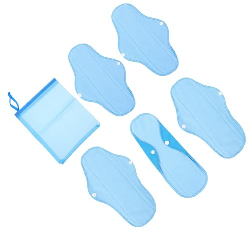 Toyvian Wiederverwendbare Menstruationsbinden 6 Stück aus Wasserfestem Pul Stoff und Atmungsaktivem Mikrofaser mit Wasserdichtem Beutel für Damen