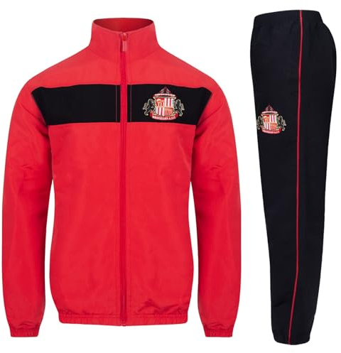 Sunderland AFC Boys Tracksuit Jacket & Pants Set Kids Official Football