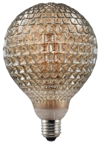 Nordlux Deco E27 Avra Filament Light Bulb in Smoked Glass - Homeware Indoor Outdoor Living Lighting Décor - LED 2200 Kelvin Warm 200 Lumen 2 Watts Non-Dimmable