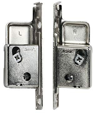 Rok Hardware Harn Impaz Drawer Box Slide Runner Left/Right Clip On Screw On Front Fixing Bracket Pair (1 Pair, Left/Right)