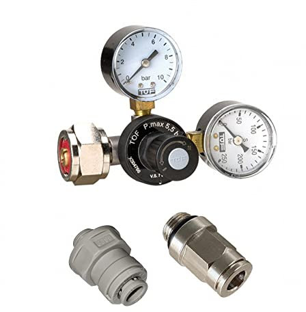 Neues Wasser Group CO2 Druckminderer für Mehrwegflaschen inkl. Connector geeignet für Brita Yource System