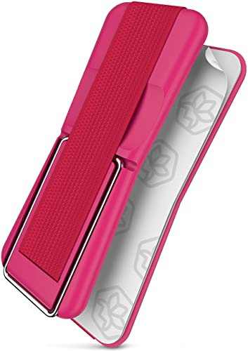 ONEFLOW® ClipGrip - Handy Fingerhalterung mit Ständer für alle Smartphones | Handyständer Ring Finger Halter Handyring Selbstklebend, Pink/Rosa