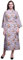 Bimba helles Lila Blumen- orientalische Lilie & Rose bademäntel für Frauen Wickeln Bedruckte Braut fertig Kleid Kleid für mädchen M